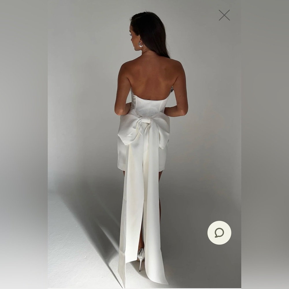 Meshki Meredith White Strapless Dress